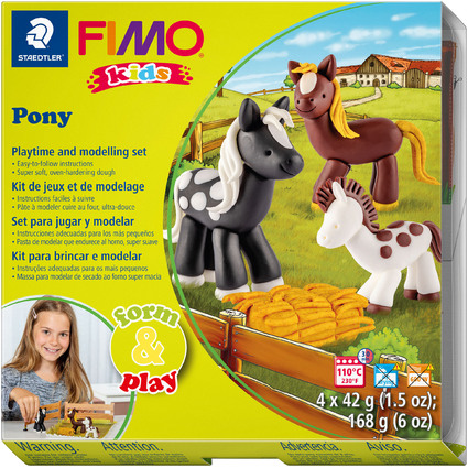 FIMO kids Modellier-Set Form & Play "Pony", Level 2