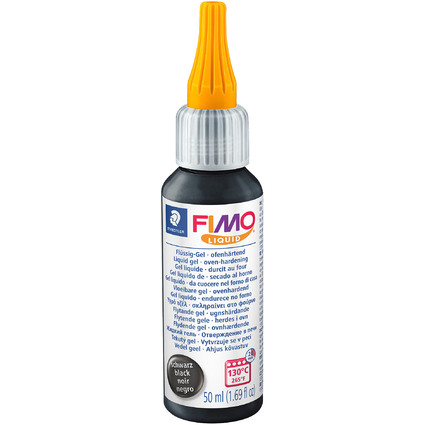 FIMO Deko-Gel Liquid, schwarz, ofenhrtend, 50 ml