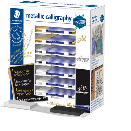 STAEDTLER Permanent-Marker metallic calligraphy,70er Display