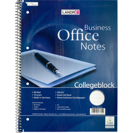 LANDR Collegeblock "Business Office Notes", DIN A4, liniert