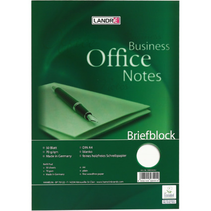 LANDR Briefblock "Business Office Notes", DIN A4, blanko