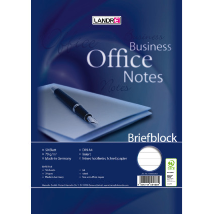 LANDR Briefblock "Business Office Notes", DIN A4, liniert