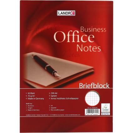 LANDRÉ Briefblock "Business Office Notes", DIN A4, kariert