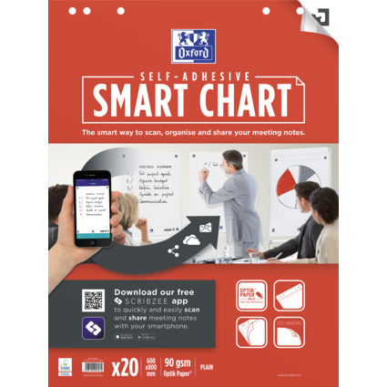 Oxford Flipchart-Block "Smart Chart", selbstklebend