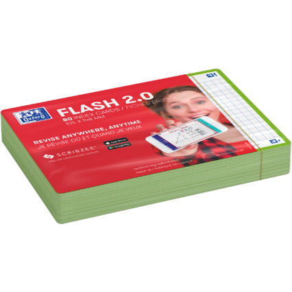 Oxford Karteikarten "Flash 2.0", 105 x 148 mm, grn