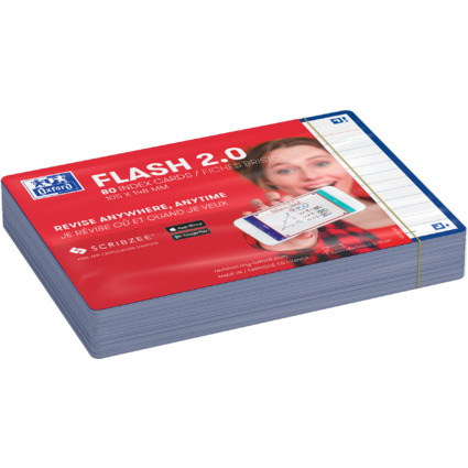 Oxford Karteikarten "Flash 2.0", 105 x 148 mm, marineblau