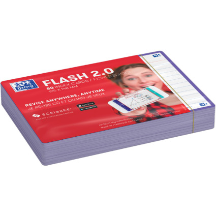 Oxford Karteikarten "Flash 2.0", 105 x 148 mm, violett