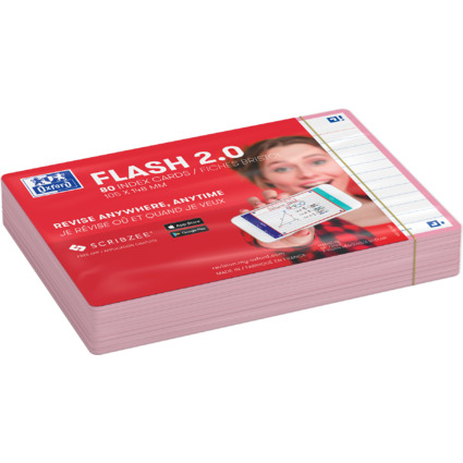 Oxford Karteikarten "Flash 2.0", 105 x 148 mm, pink