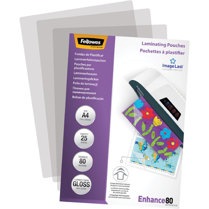 Fellowes Laminierfolientasche, DIN A4, glänzend, 160 mic