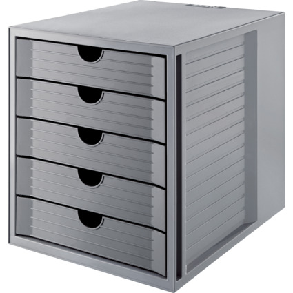 HAN Schubladenbox SYSTEMBOX KARMA, 5 Schübe, grau