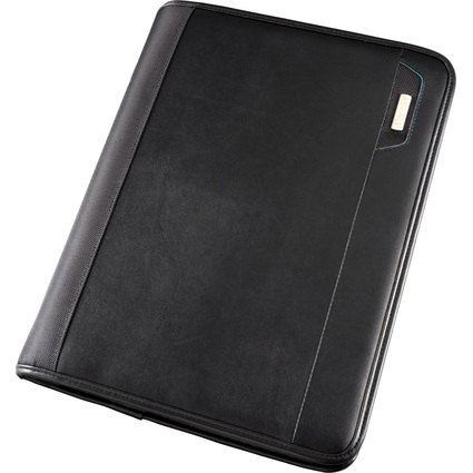 Alassio Tablet-PC Organizer A4 TRENTO, Lederimitat, schwarz