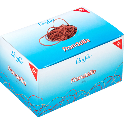 Lufer Gummiringe RONDELLA im Karton, rot, 25 mm, 1.000 g