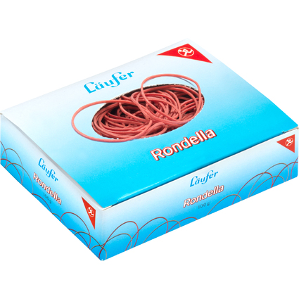 Lufer Gummiringe RONDELLA im Karton, rot, 25 mm, 100 g