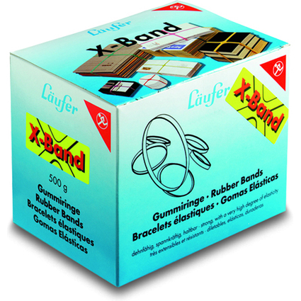 Lufer X-Band im Karton - 500 g, 150 x 11 mm, bunt sortiert