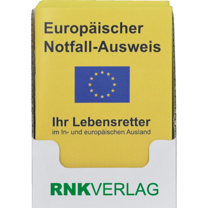 RNK Europischer Notfallausweis, 105 x 75 mm, im Display