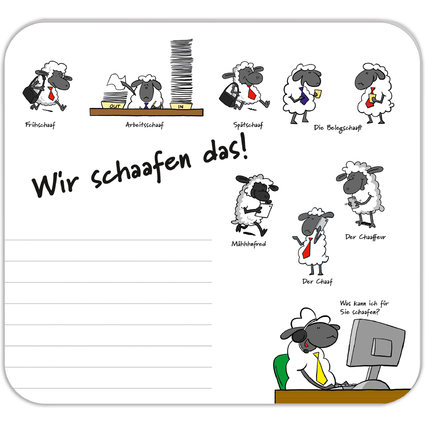 RNK Verlag Mousepad Block "Wir schaafen das!", 240 x 220 mm