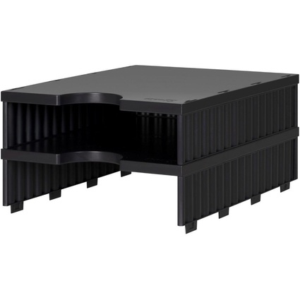 styro Aufbaueinheit styrodoc uno, 2 Fächer, schwarz/schwarz