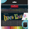 FABER-CASTELL Dreikant-Buntstifte Black Edition, 50er Etui