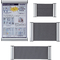FRANKEN Türschild Clip, 180 x 60 mm - 1/2 A6, silber