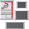 FRANKEN Türschild Clip, 180 x 60 mm - 1/2 A6, silber