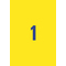 AVERY Zweckform Universal-Etiketten, 210 x 297 mm, gelb