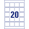 AVERY Zweckform Kennzeichnungs-Etiketten, 45 x 45 mm, wei
