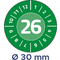 AVERY Zweckform Prüfplaketten, 2026, Vinyl, grün, 30 mm