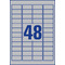 AVERY Zweckform Typenschild-Etiketten, 45,7 x 21,2mm, silber