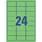 AVERY Zweckform Universal-Etiketten, 63,5 x 33,9 mm, grün