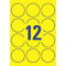 AVERY Zweckform Stick&Lift Etiketten, rund: 63,5 mm, gelb