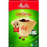 Melitta Aroma-Filtertten "1x6", naturbraun