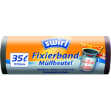 swirl Mlleimerbeutel, mit Fixierband, schwarz, 35 Liter