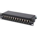 DIGITUS 10" patch Panel Kat.6, klasse E, 12 x RJ45, 1 HE