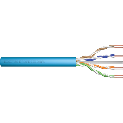 DIGITUS Installationskabel Kat. 6a, U-UTP, 305 m Ring, blau