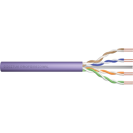 DIGITUS Installationskabel Kat.6, U/UTP, LSOH, 305 m Ring