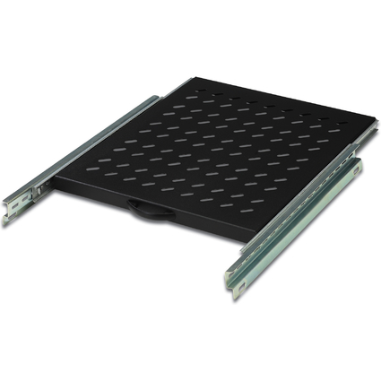 DIGITUS 19" Fachboden, 1 HE, ausziehbar, Tiefe: 525 mm