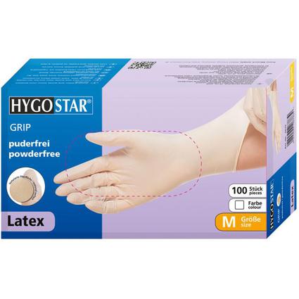 HYGOSTAR Latex-Handschuh "GRIP", XL, wei, puderfrei