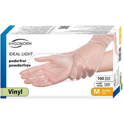 HYGONORM Vinyl-Handschuh "IDEAL LIGHT", L, wei, puderfrei