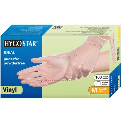 HYGOSTAR Vinyl-Handschuh "IDEAL", L, weiß, puderfrei