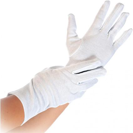 HYGOSTAR Baumwoll-Handschuh Blanc, M, weiß, einzeln