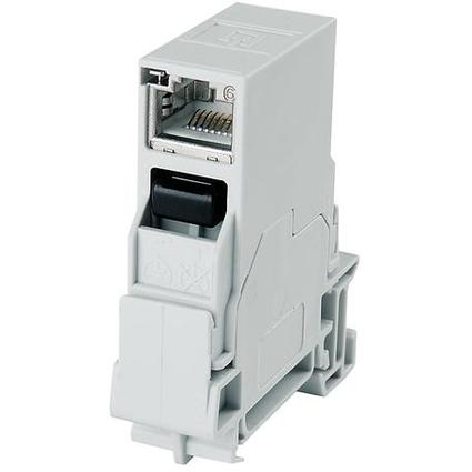Telegärtner STX Tragschienen Verbinder inkl. RJ45 Kupplung