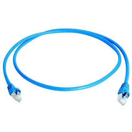 Telegrtner Patchkabel, Kat.6A (tief), S/FTP, 0,5 m, blau