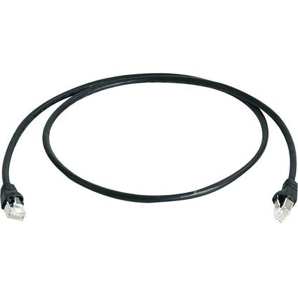 Telegärtner Patchkabel, Kat.6A (tief), S/FTP, 5,0 m, schwarz