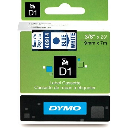 DYMO D1 Schriftbandkassette blau/wei, 9 mm x 7 m