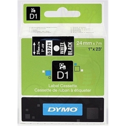 DYMO D1 Schriftbandkassette wei/schwarz, 24 mm x 7 m