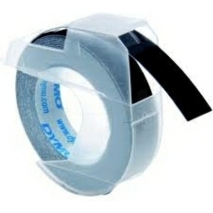 DYMO Prägeband 3D, 9 mm x 3 m, schwarz, glänzend