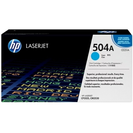 hp Toner hp 504A fr hp Color LaserJet CP3525n, cyan