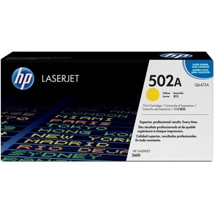 hp Toner hp 502A fr hp Color LaserJet 3600, gelb