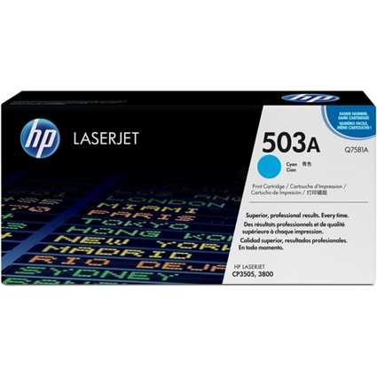hp Toner hp 503A für  hp Color LaserJet 3800, cyan