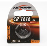 ANSMANN lithium Knopfzelle "CR1616", 3,0 Volt, 1er-Blister